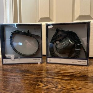 Southern Living Green Croc Dog collar and leash set